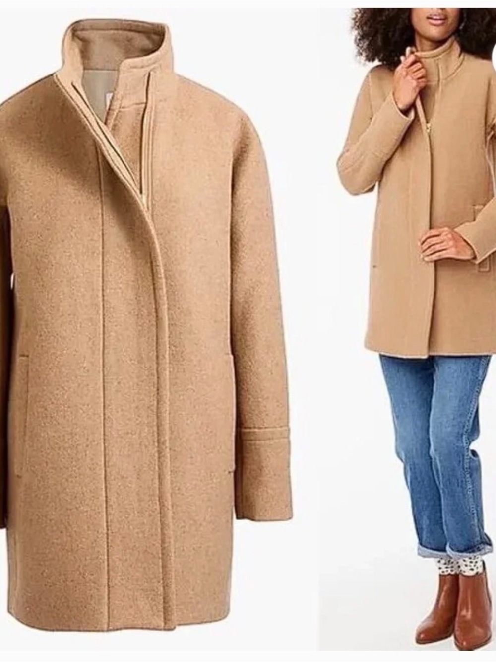 J. Crew Camel Pea Coat